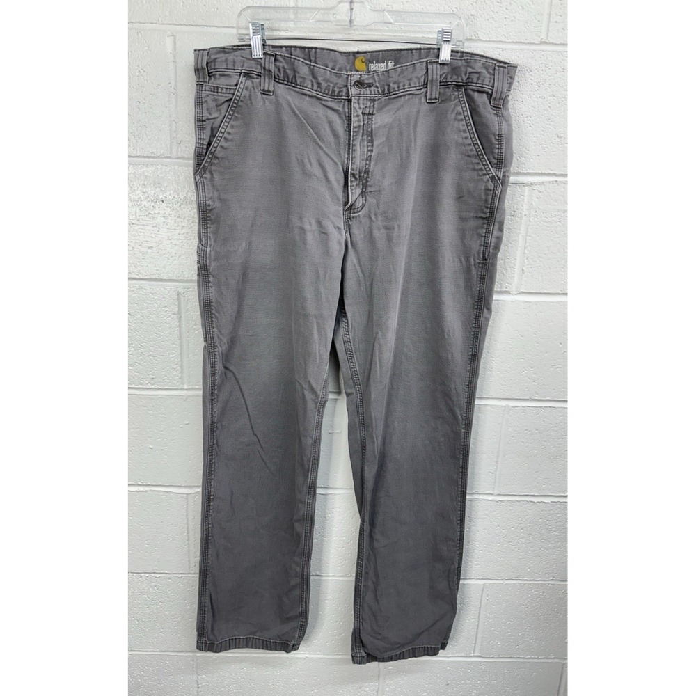 Carhartt Relaxed Fit Canvas Carpenter Pants Gray / Men's 40x34